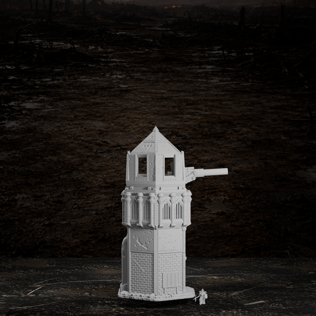 Kanonenturm – Tabletop-Modell von Trench Merchant, Ansicht 3