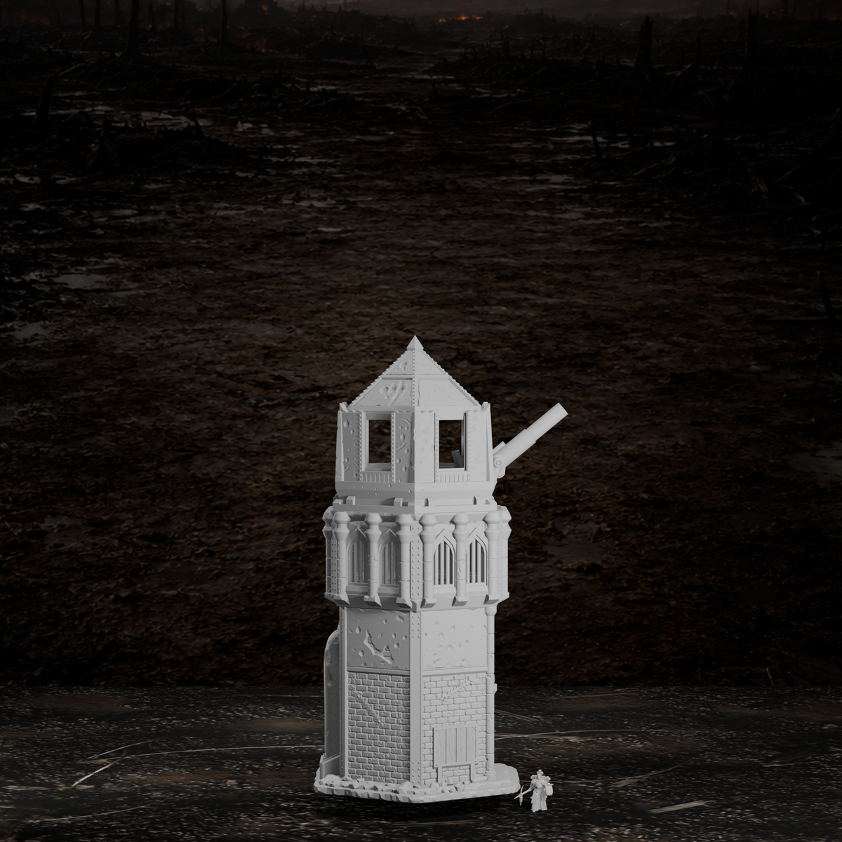 Kanonenturm – Tabletop-Modell von Trench Merchant, Ansicht 8