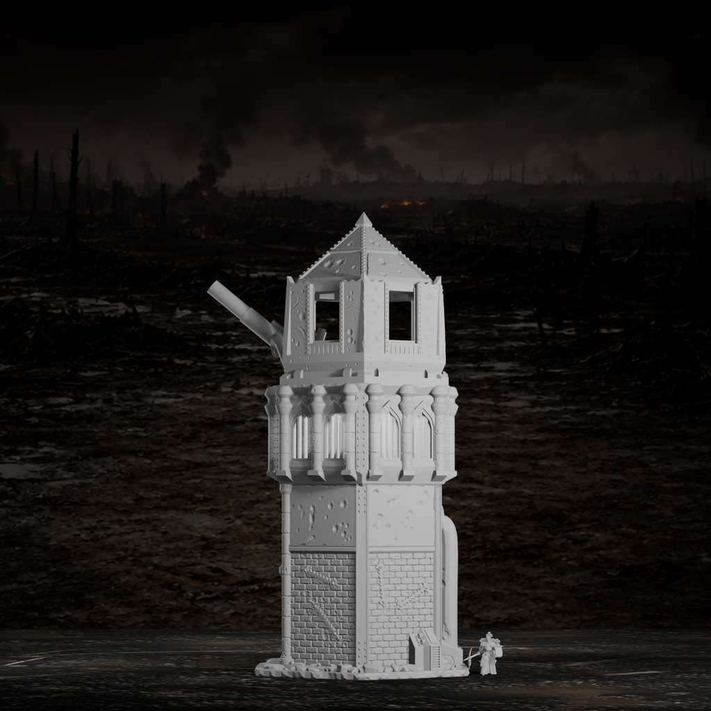 Kanonenturm – Tabletop-Modell von Trench Merchant, Ansicht 1
