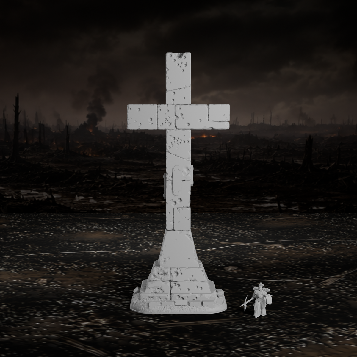 Kreuz-Monument – Tabletop-Modell von Trench Merchant, Ansicht 1