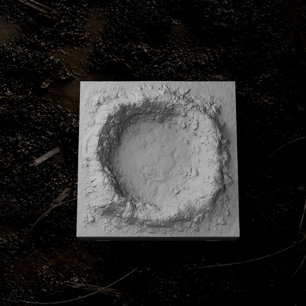 Geländemodul großer Krater – Tabletop-Modell von Trench Merchant, Ansicht 1