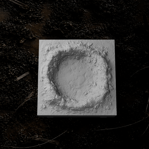 Geländemodul großer Krater – Tabletop-Modell von Trench Merchant, Ansicht 1