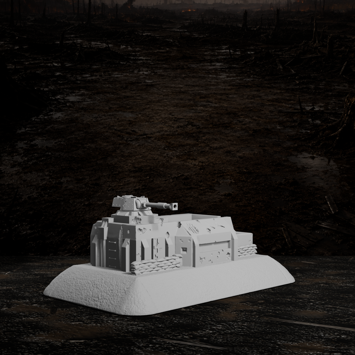 Schwere Bunkerstellung – Tabletop-Modell von Trench Merchant, Ansicht 7