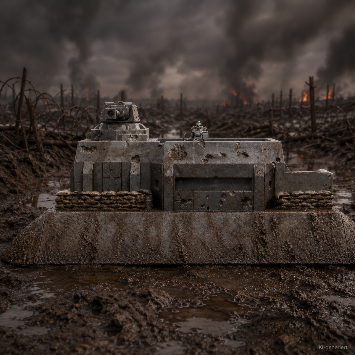 Schwere Bunkerstellung – Tabletop-Modell von Trench Merchant, Ansicht 1
