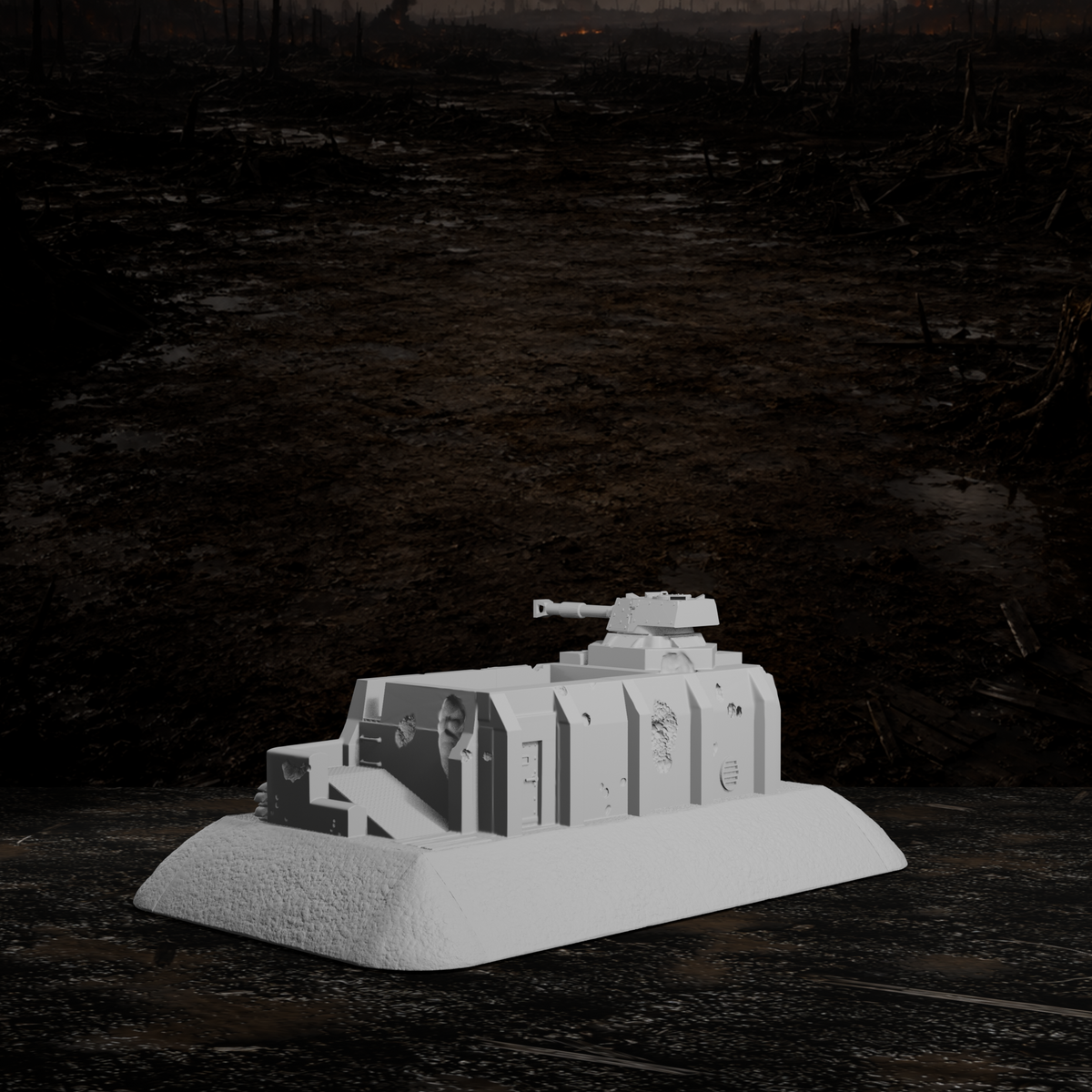 Schwere Bunkerstellung – Tabletop-Modell von Trench Merchant, Ansicht 5