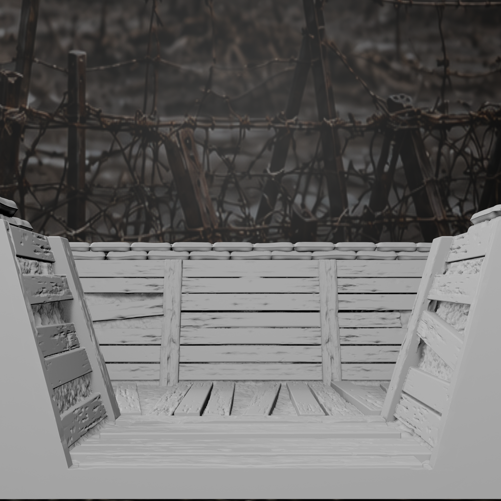 Grabenmodul T-Kreuzung I – Tabletop-Modell von Trench Merchant, Ansicht 3