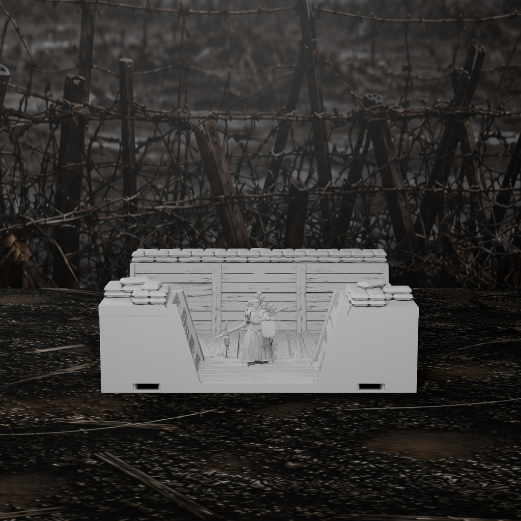 Grabenmodul T-Kreuzung I – Tabletop-Modell von Trench Merchant, Ansicht 2