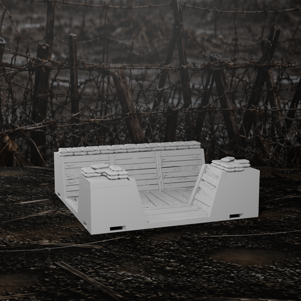 Grabenmodul T-Kreuzung I – Tabletop-Modell von Trench Merchant, Ansicht 4