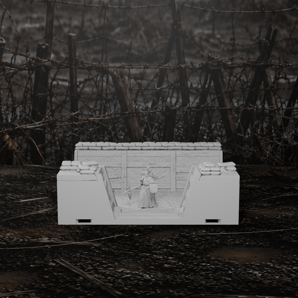Grabenmodul T-Kreuzung II – Tabletop-Modell von Trench Merchant, Ansicht 2
