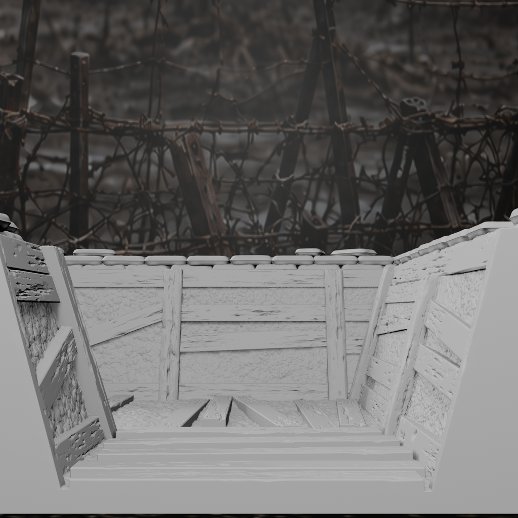 Grabenmodul Ecke 90° II – Tabletop-Modell von Trench Merchant, Ansicht 3