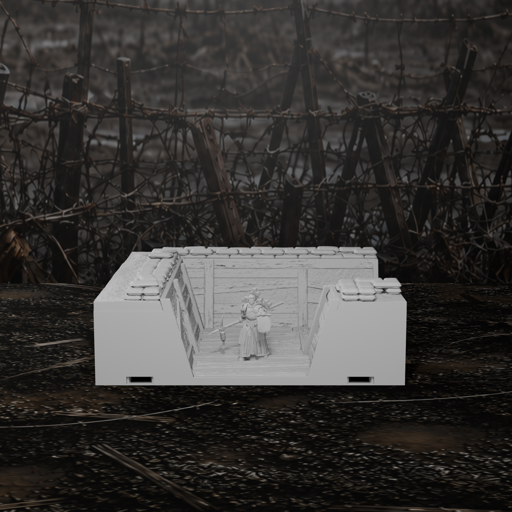 Grabenmodul Ecke 90° II – Tabletop-Modell von Trench Merchant, Ansicht 2