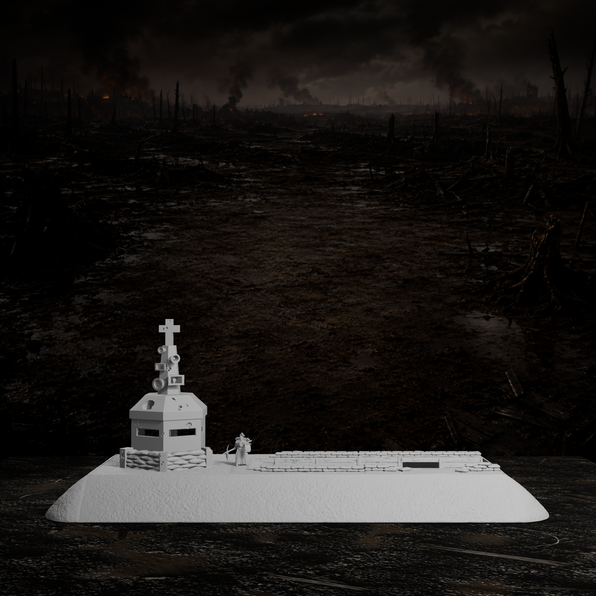 Vorgeschobene Stellung – Tabletop-Modell von Trench Merchant, Ansicht 3