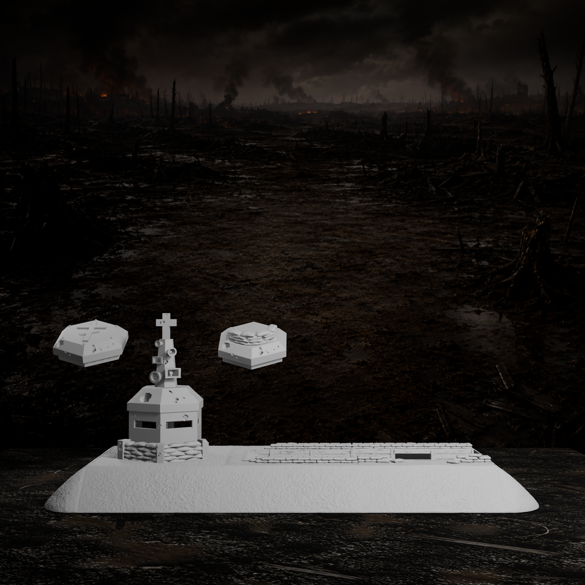 Vorgeschobene Stellung – Tabletop-Modell von Trench Merchant, Ansicht 2