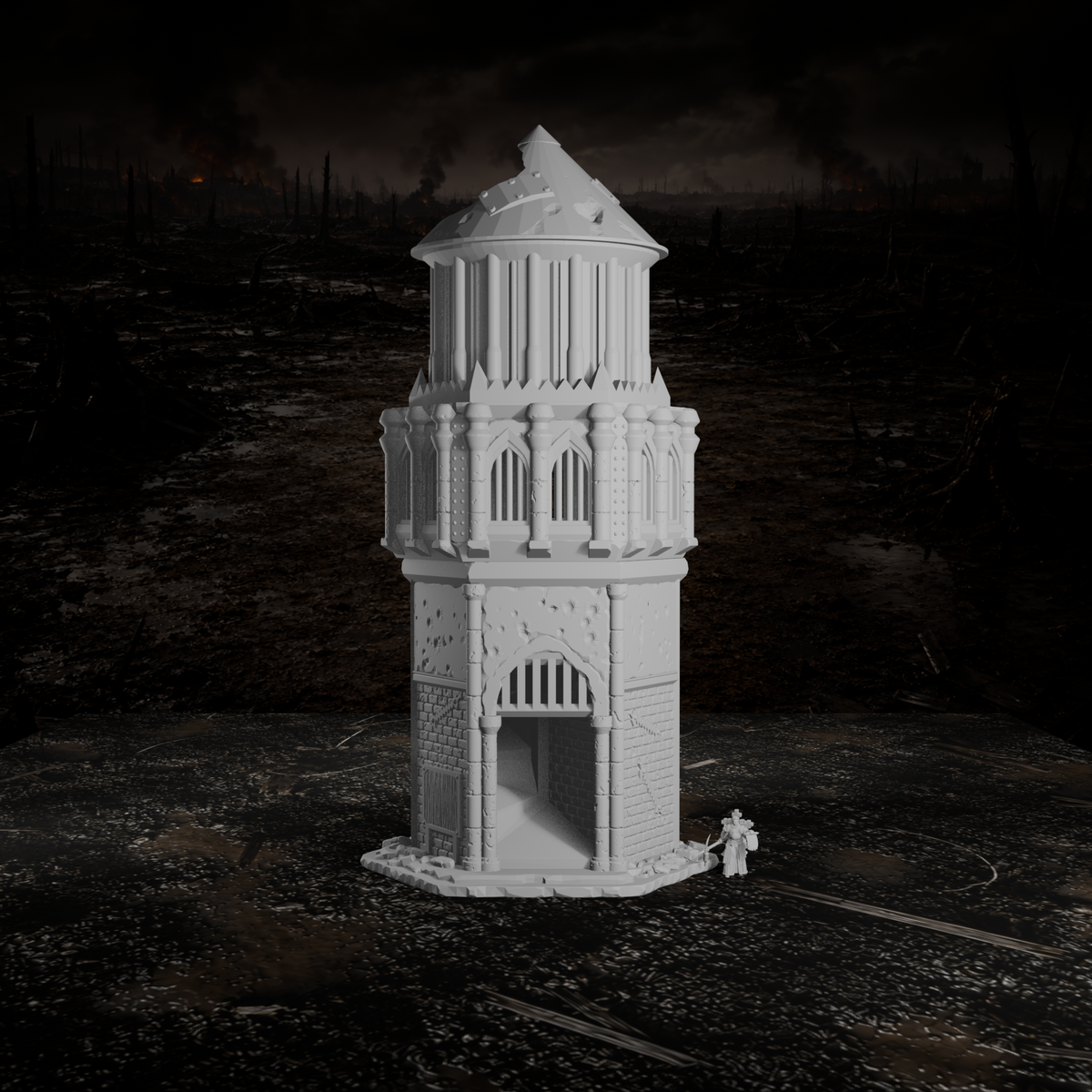 Wasserturm – Tabletop-Modell von Trench Merchant, Ansicht 1
