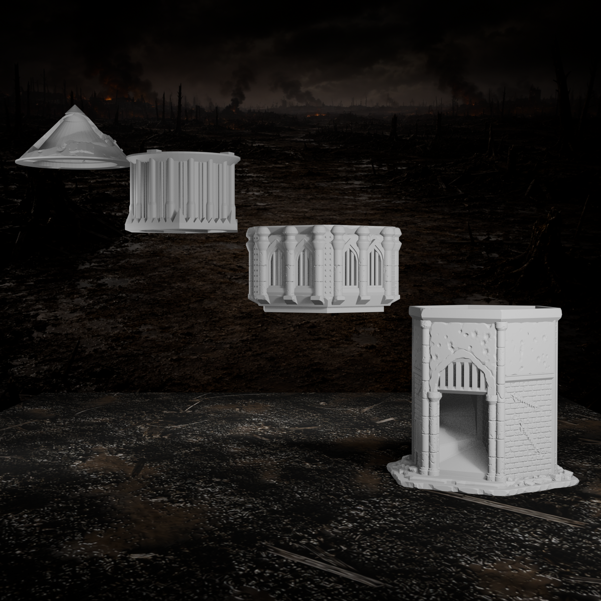 Wasserturm – Tabletop-Modell von Trench Merchant, Ansicht 6