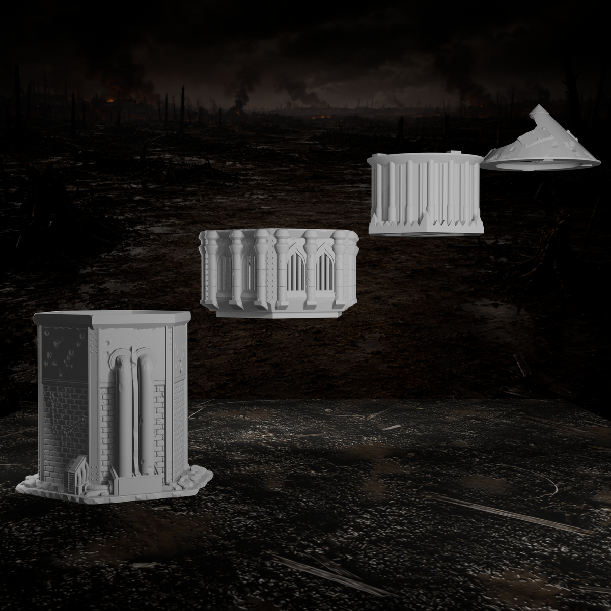 Wasserturm – Tabletop-Modell von Trench Merchant, Ansicht 7