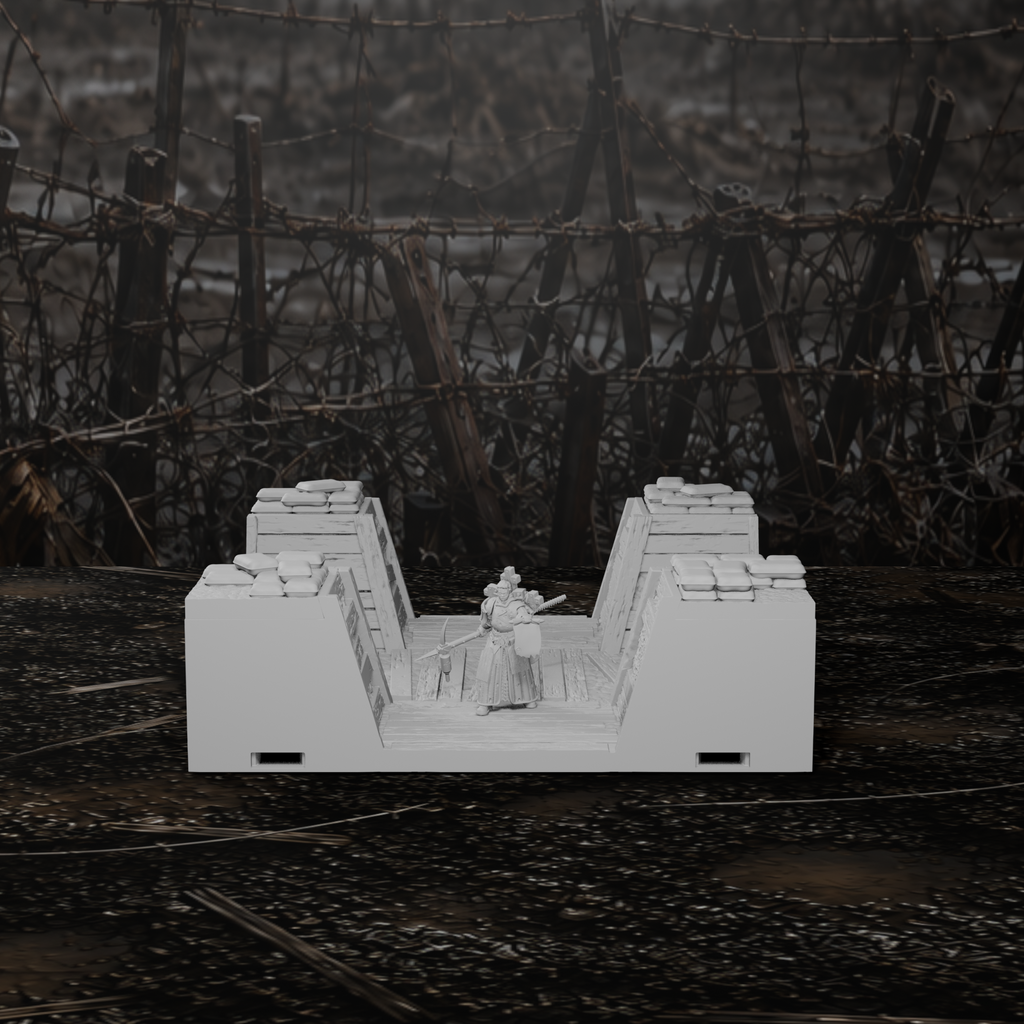 Grabenmodul X-Kreuzung – Tabletop-Modell von Trench Merchant, Ansicht 2